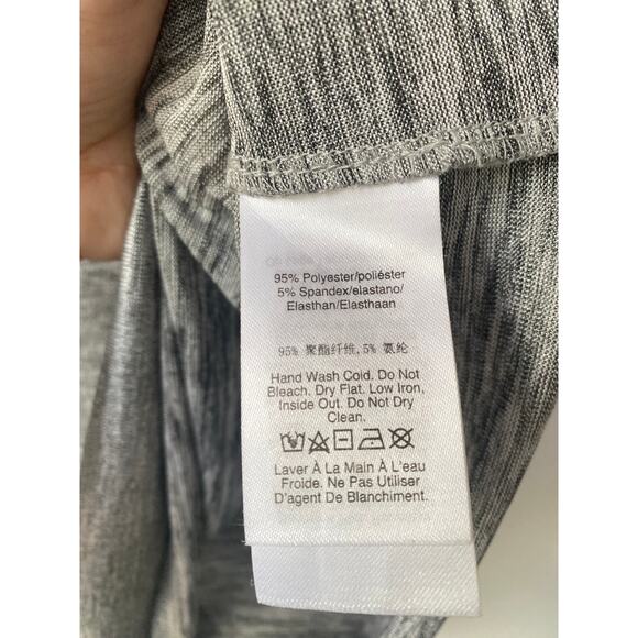 DKNY Gray Long Sleeve Ribbed Knit Top S Minimalist Capsule Wardrobe Street Style - Picture 13 of 16